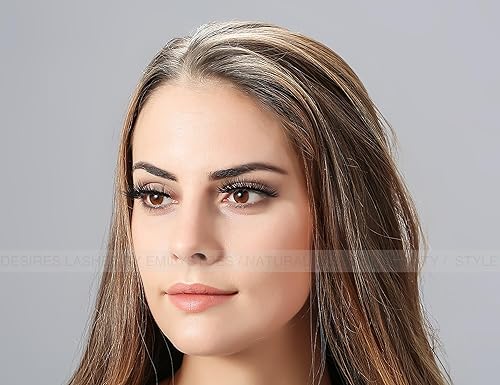 Miniatura 8 de EMILYSTORES Extensiones de pestañas de 0.004 in de grosor, rizo D, longitud de 0.669 in, pestañas postizas de visón de seda en una bandeja