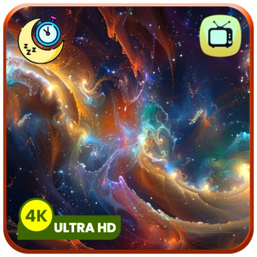 Inmersiva Cosmic Galaxy Cosmos Visuals, Nebulae & Starfield Screensaver & Soothing Music + Sleep Timer