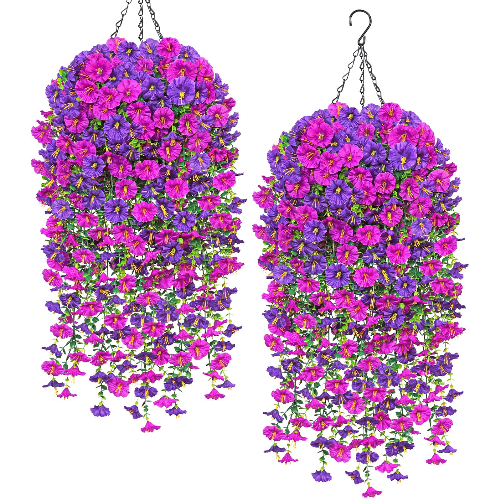 Fleurs artificielles pour panier suspendu de porche et terrasse extérieure