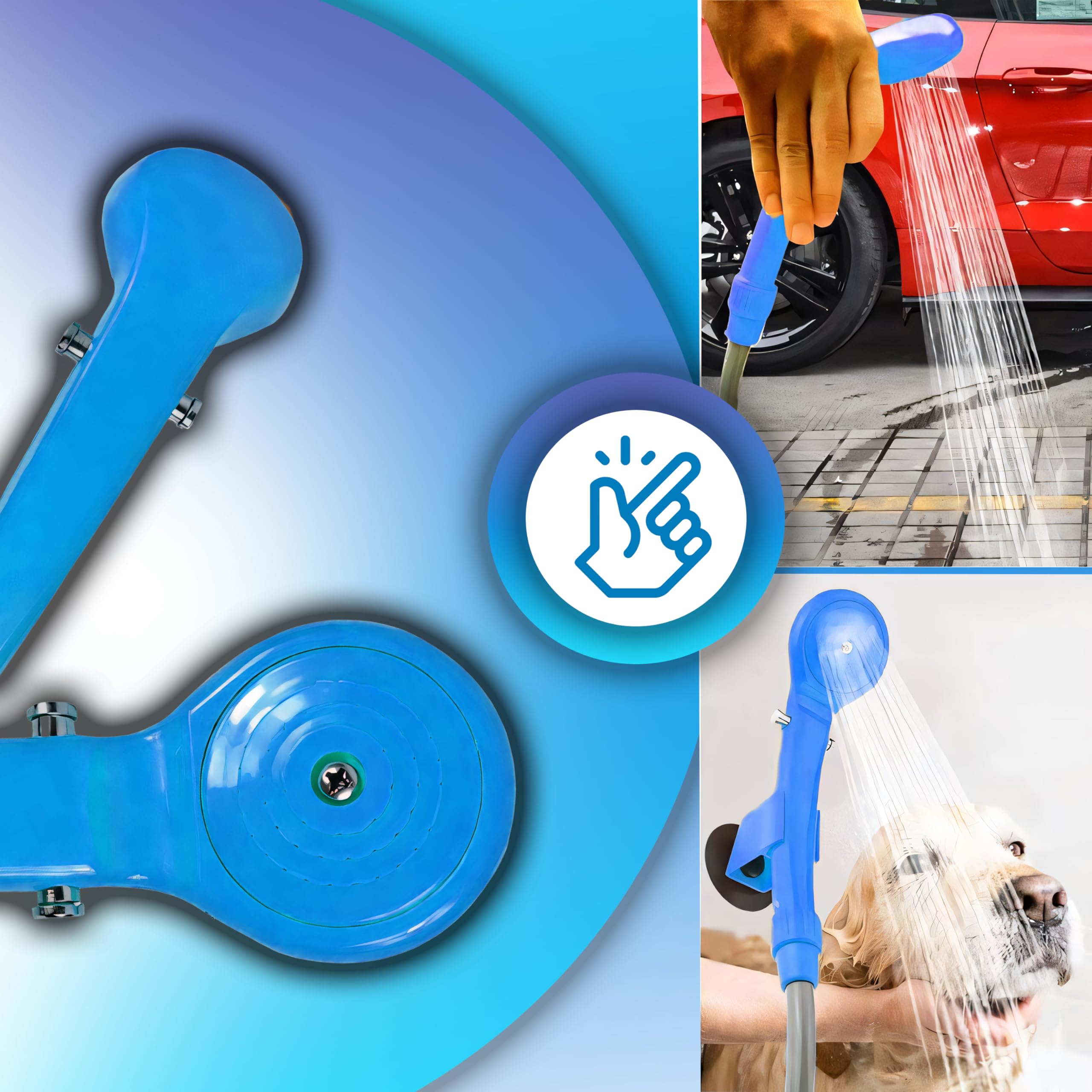 LIEBMAYA Doccia da Campeggio Attacco 12V Doccia Portatile Giardino Esterno Auto
