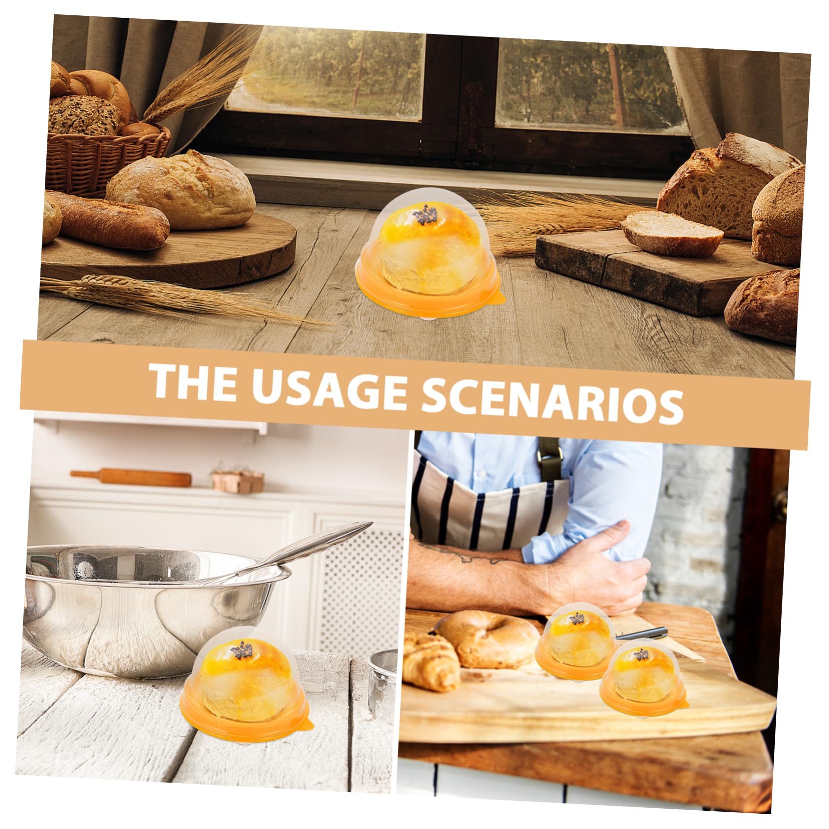 Mikinona 100pcs Mini Cupcake Boxes Plastic Round Cake Storage Box for Wedding Home Baking Parties