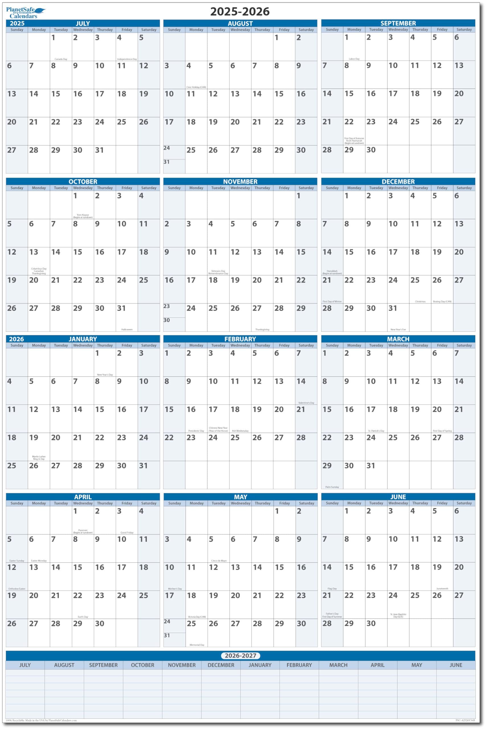 amazon-com-fiscal-academic-split-year-july-2025-to-june-2026-vertical-12-month-wall-calendar-36-x-24-dry-wet-erasable-with-next-year-planner-area-complete-with-fine-tip-dry-erase