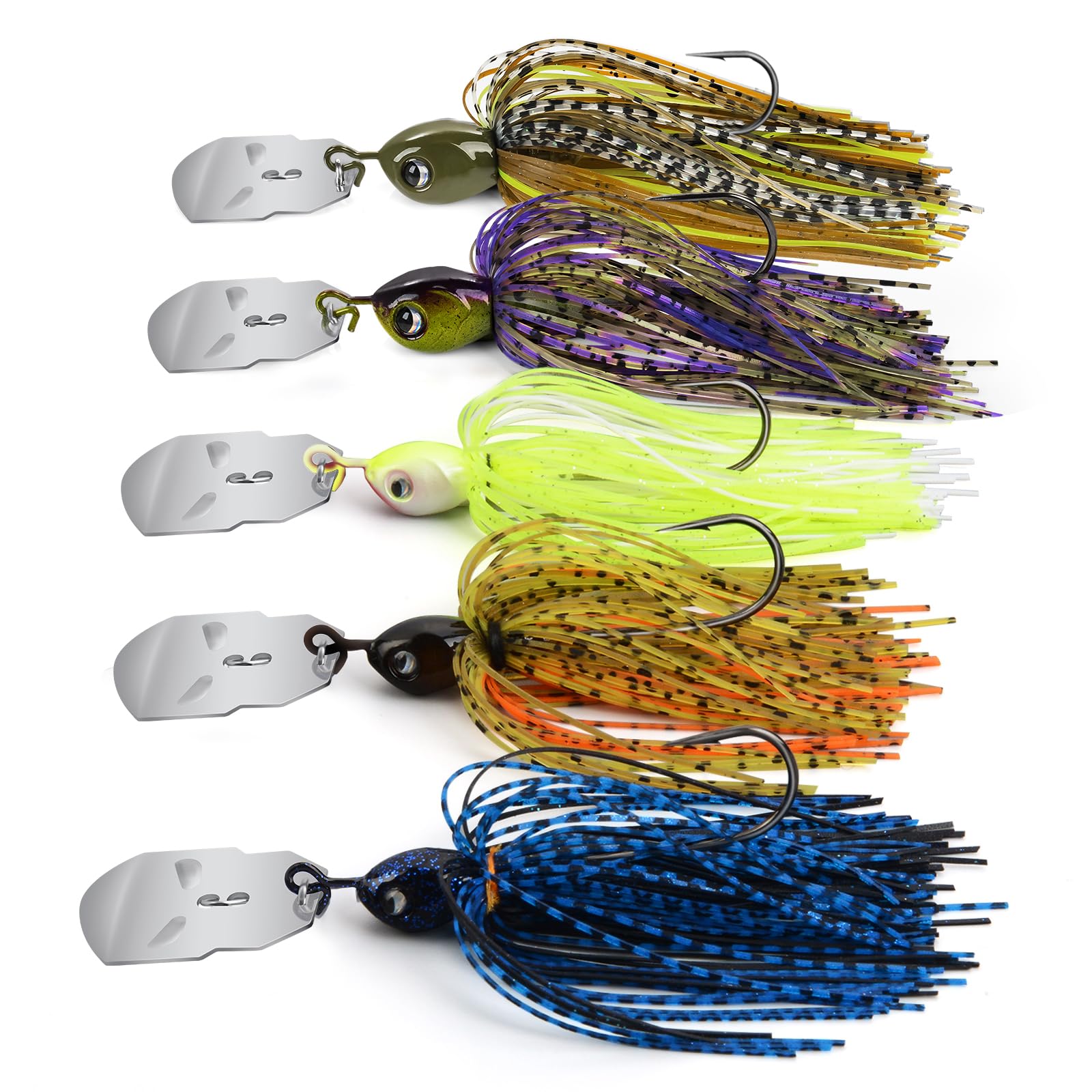 MadBite KastKing Jig-Angelköder, mehrfarbiges Set, unwiderstehliche Vibrationswirkung, klebrige, scharfe Nadelspitzenhaken, beliebte 0,9 g und 1,2 g Größen, inklusive Aufbewahrungsbox