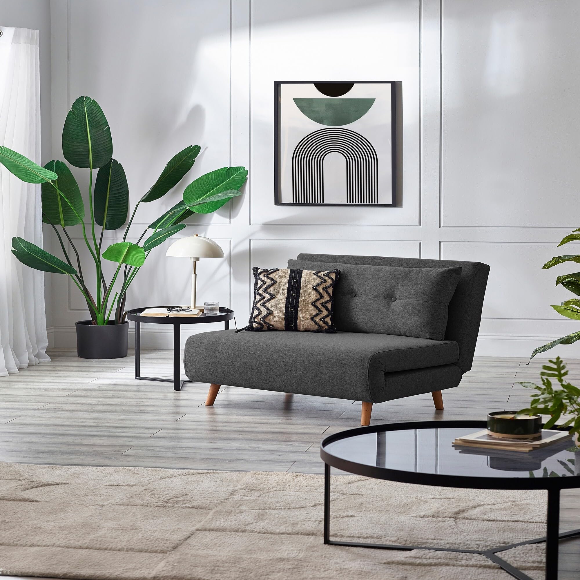 Julian Bowen Rowan Sofa Bed - Single Seater - Grey
