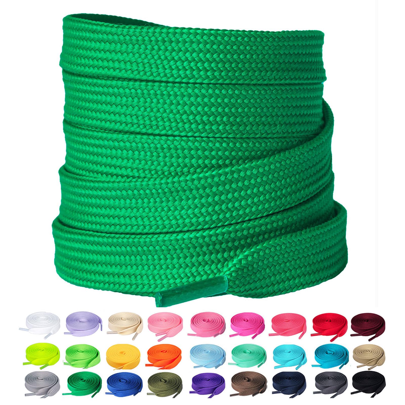 Olukssck - 2 Pares de Cordones Planos, Cordones duraderos de Repuesto de 10 mm de Calidad para Zapatos de Deporte, Zapatos de Ciudad — view 26