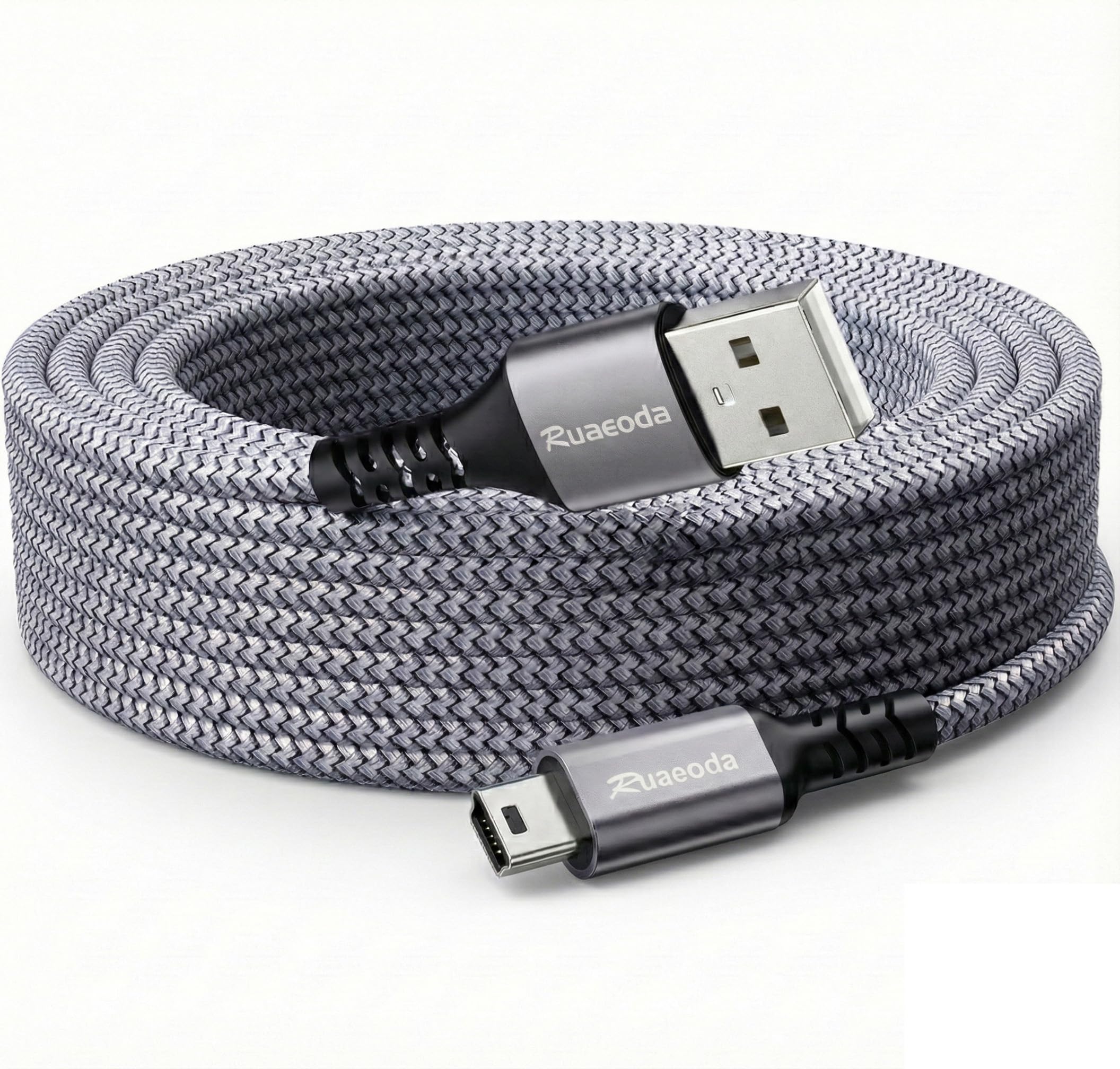 Cavo mini USB da 1,8 m, caricatore mini USB 2.0 da tipo A a mini 5 pin B, compatibile con GoPro Hero 3+, controller PS3, telefoni cellulari, lettori MP3, navigatori satellitari, Dash Cam