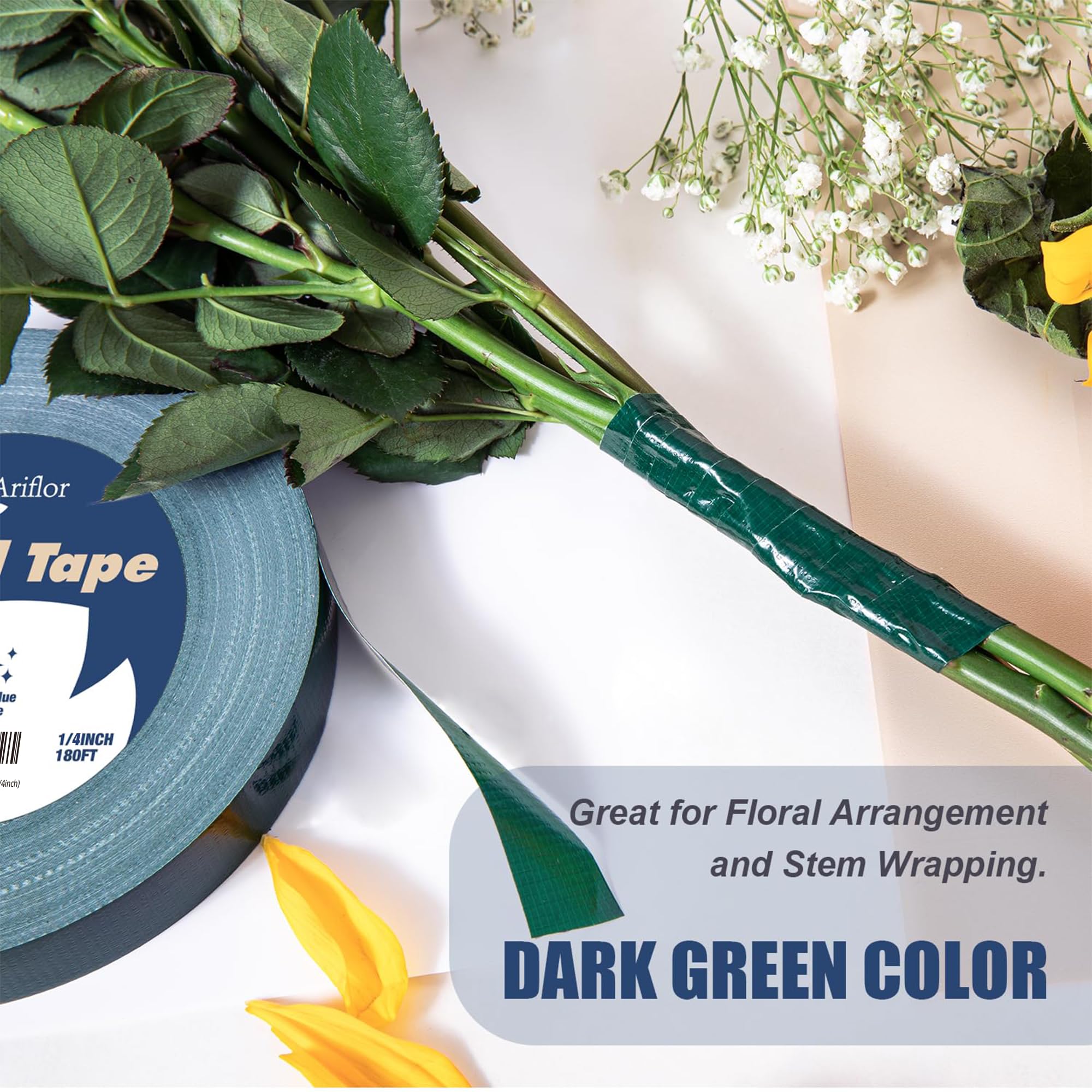 Green Floral Tape - 180FT Long, Heavy Duty -3
