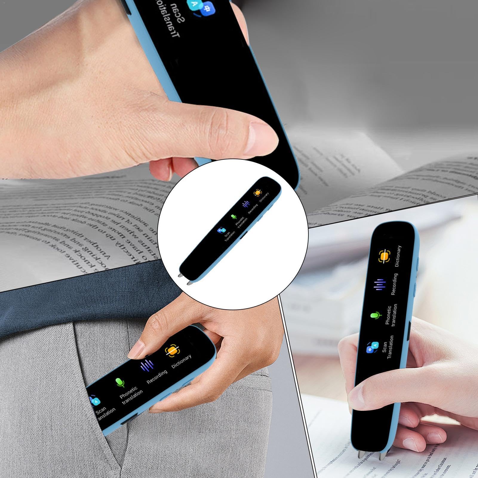 Stylo traducteur, stylo de traduction électronique | Lecteur de numérisation à stylo traducteur électronique 112 langues - Stylo intelligent portable, traducteur vocal instantané pour une traduction r