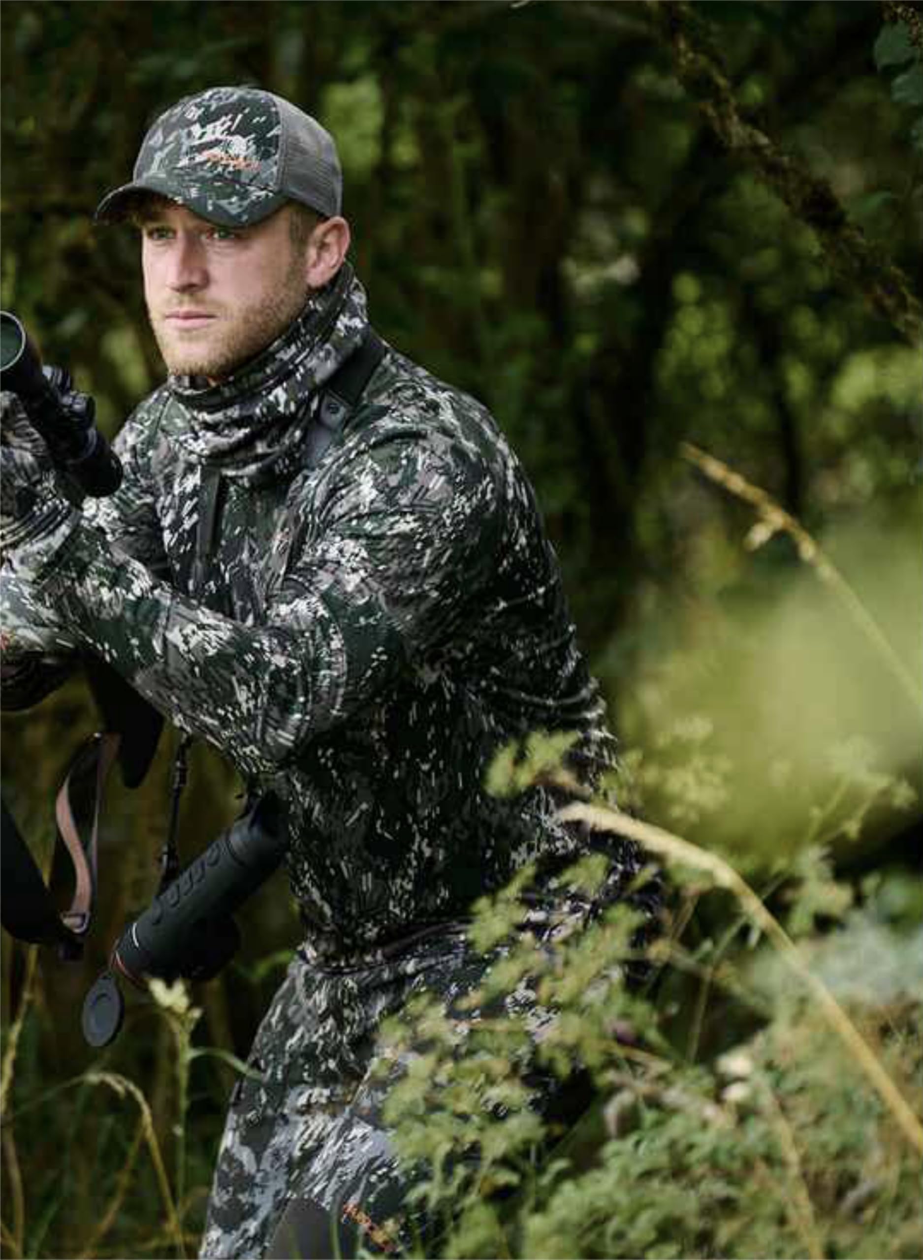 Szalik kominowy zestaw 3 szt. maska ocieplacz na szyję Sygnał pomarańczowy Camo Oliv Zielony Polowanie Outdoor, Pomarańczowy, zielony, moro, Rozmiar uniwersalny