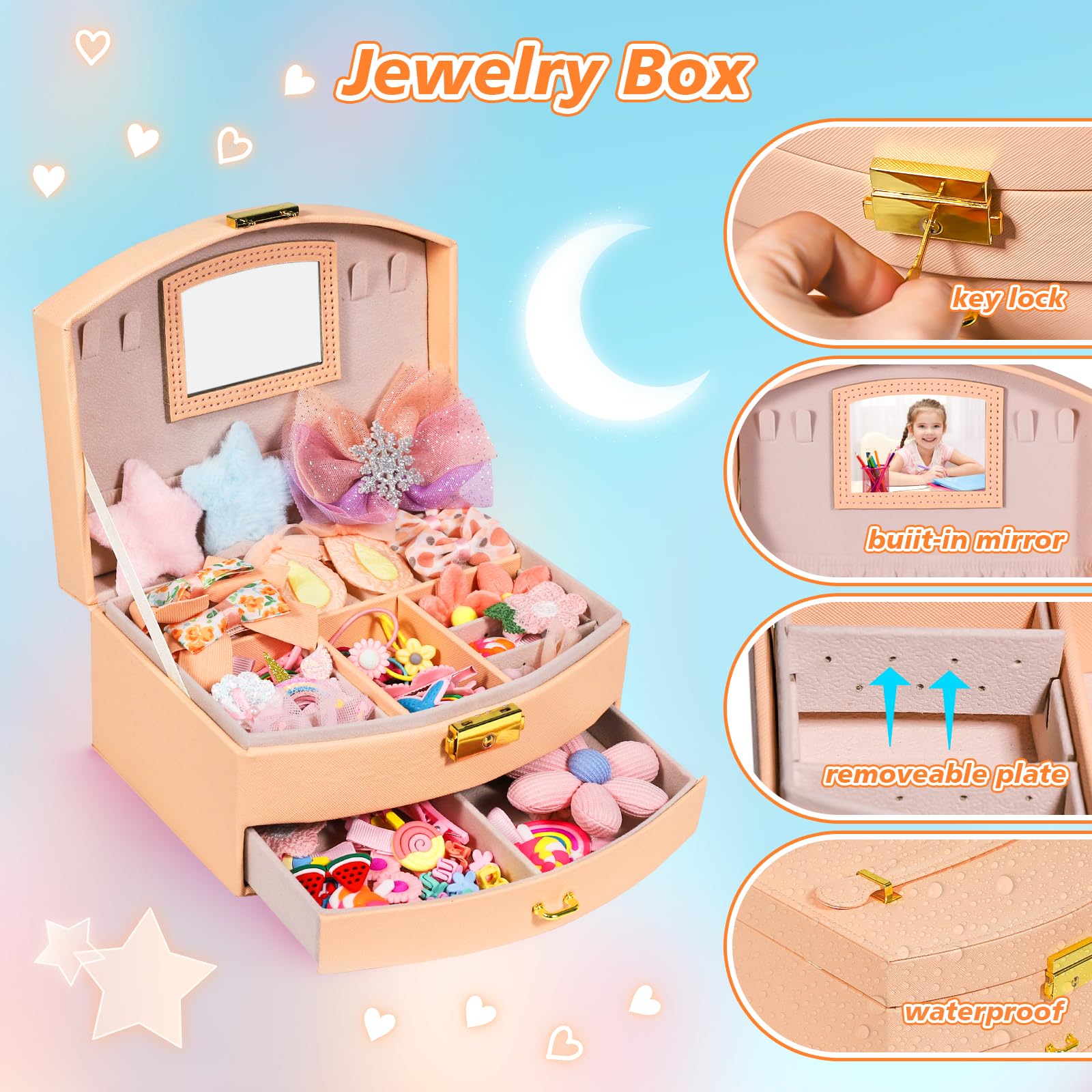 Amazon.com : Gripooaven Hair Accessories for Girls 150PCS  display picture 3