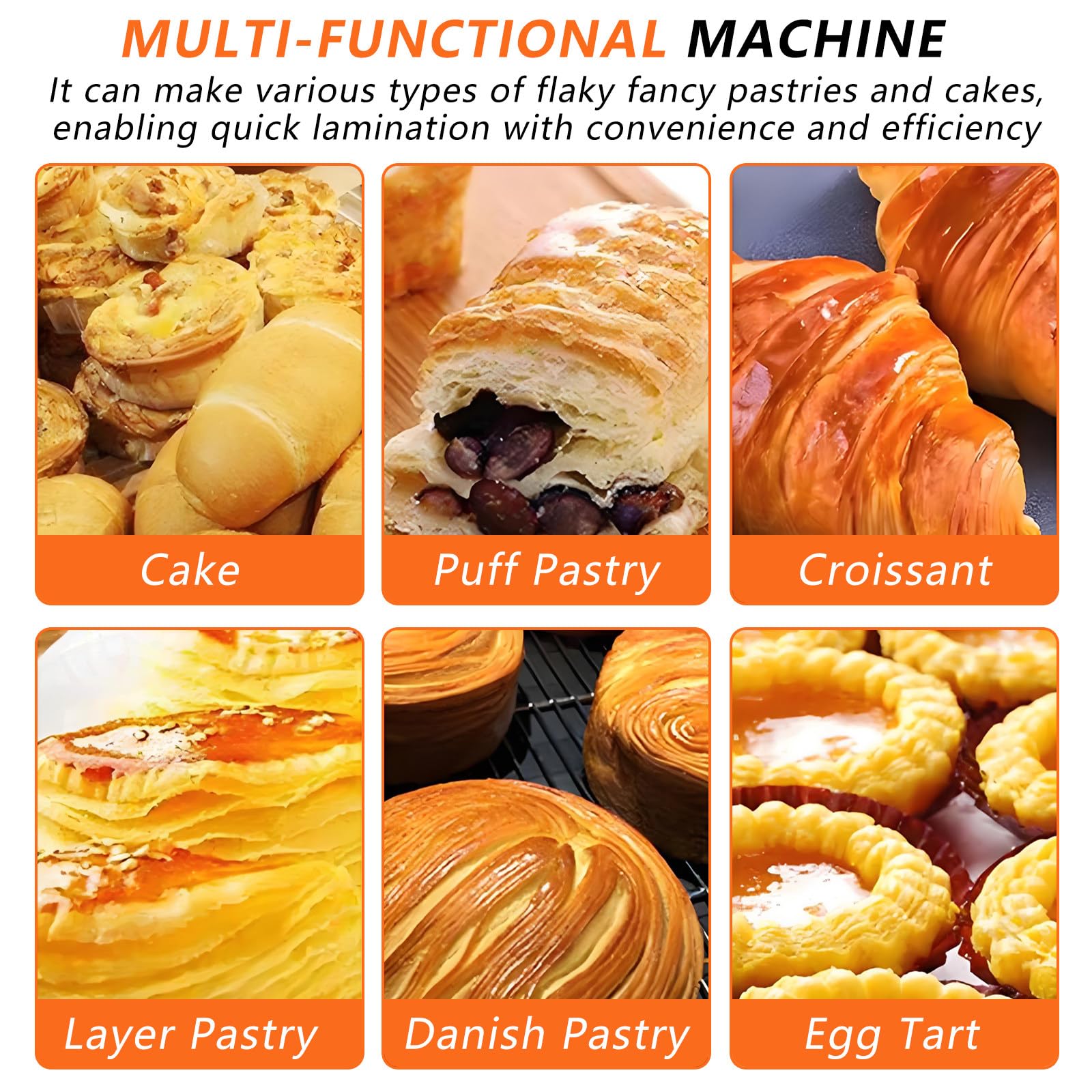 Professionelle Elektrische Teigausrollmaschine, Edelstahl, TischgeräT FüR BläTterteig, FüR Croissants, PlundergebäCk, Pizzateig Und Frische Pasta