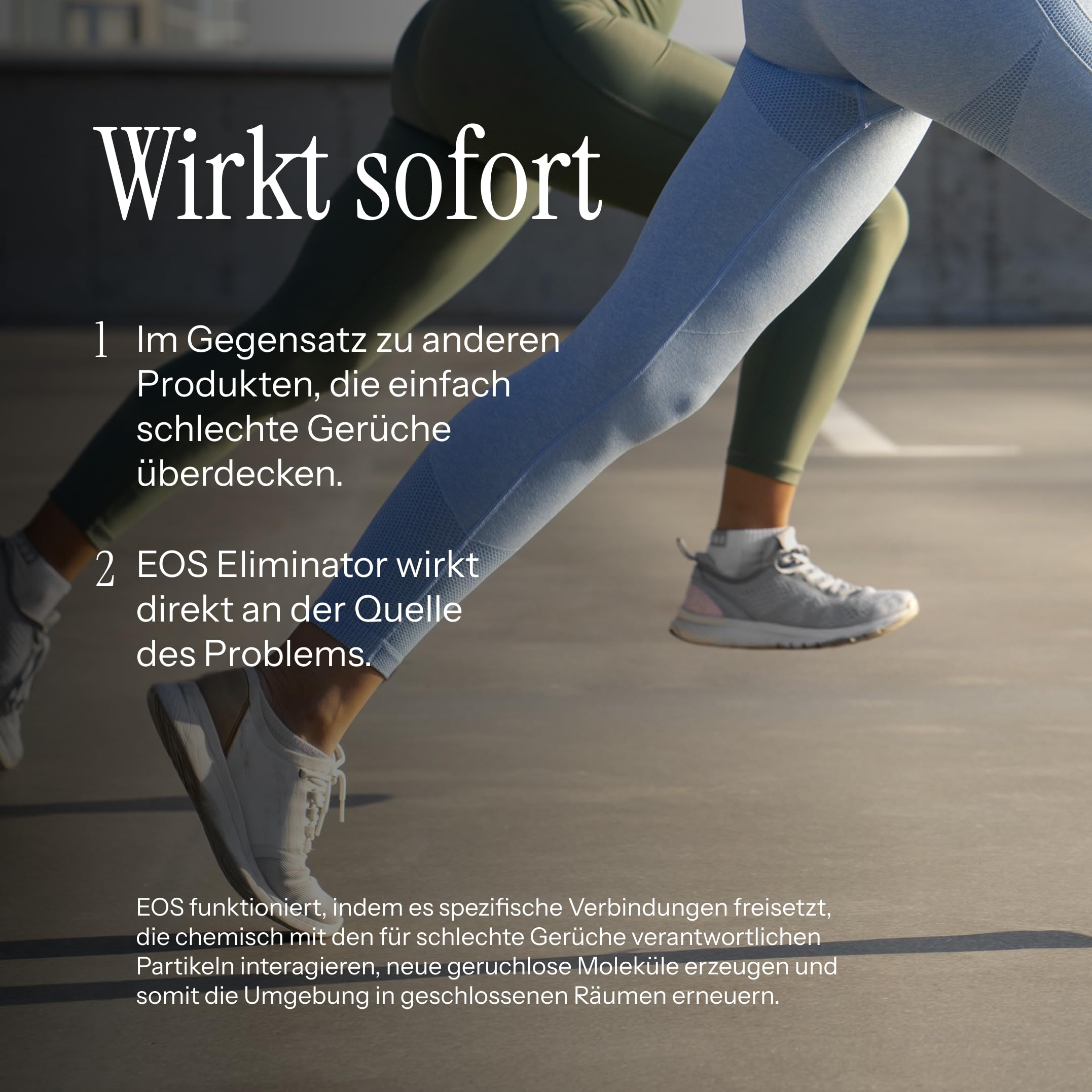 EOS (1L) Schuhdeo gegen Geruch | Schuh Geruchsentferner & Geruchsneutralisierer | Effektives Textilerfrischer Spray gegen Schweißfüße | Für alle Schuharten, Materialien & Textilien geeignet