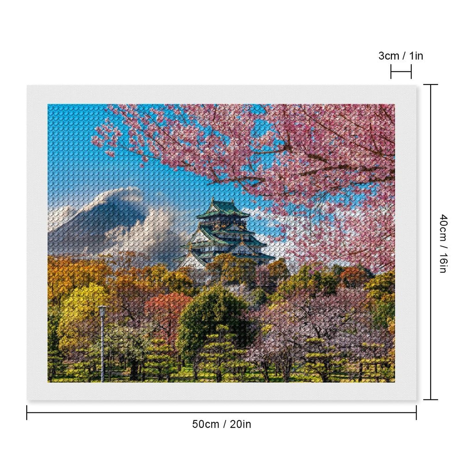 Amazon.co.jp: ダイヤモンドアート 富士山 桜 美しい 大阪城 満開の桜