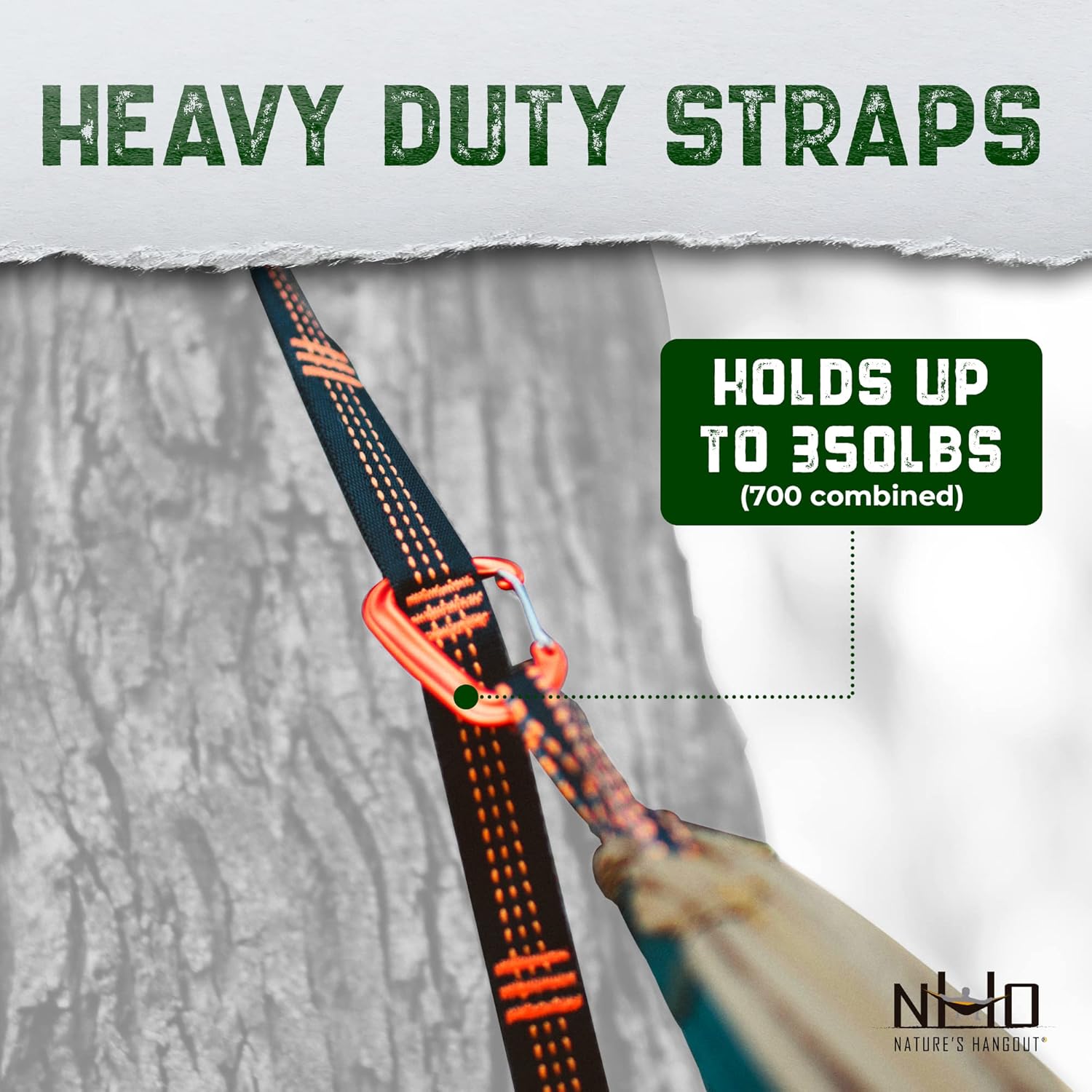Hammock Straps for Trees with 2 Carabiners - 10 FT Tree Swing Strap - Rope Hammock 2100+ LBS Heavy Duty 32 Loops & No Stretch Camping Hammock Tree Straps - 20 FT Combined Hammock Hanging Kit
