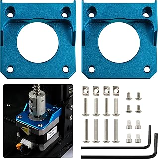 ENOMAKER Upgrade Metal Ender 3 Z Axis Stepper Motor Mount Bracket Fixed Plate CNC Aluminum Mounting Base L Block for Ender 3 Pro V2,CR-10S,CR-10 V2/V3,CR10S Pro 3D Printe(2 Pack))