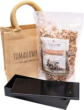 Tomahawk Smoker Box and Gift Sets - Convert Your BBQ into a Smoker - Crafted for a Tasty Smoky Grill Smoker Box Gift Set - Hickory