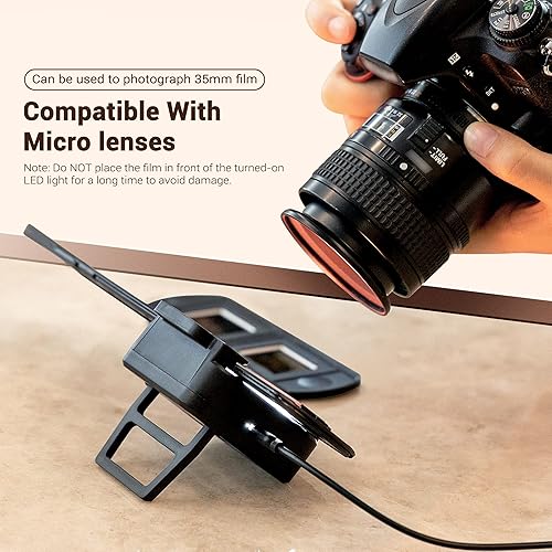 Vista 7 de Juego de adaptador de digitalización de película con luz LED Sustituye a Nikon ES-2 Convertir película negativa de 1.378 in y deslice a fotos