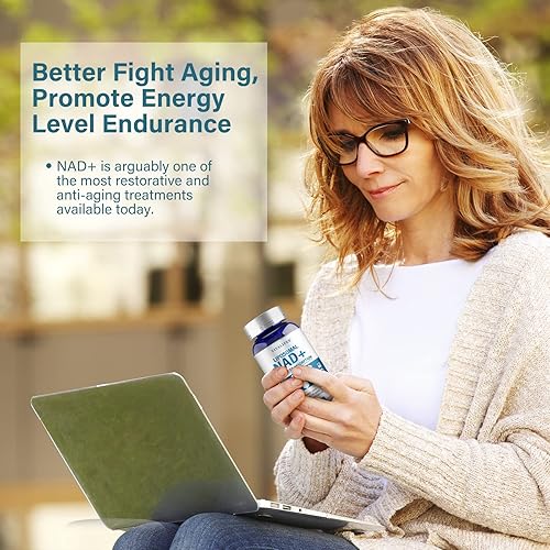 Miniatura 2 de VIVALIFER Suplemento liposomal NAD+, NAD+ 500mg con TMG 250 mg para absorción ultra máxima, promueve el antienvejecimiento, la energía y la