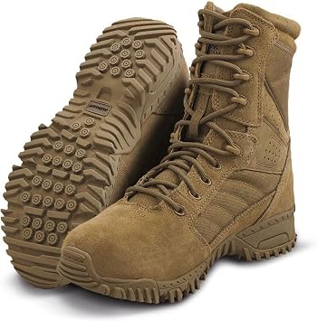 Altama Unisex Foxhound SR 8" Suede Leather Lightweight Slip-Resistant Hiking Tactical Work Boots with High-Traction Outsole