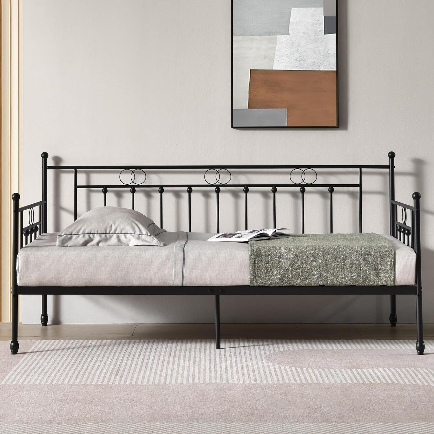 FULLJOJOR Marco de sofá cama de metal sofá cama para sala de estar