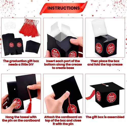 Miniatura 3 de Felicidades Grad - Regalos de fiesta de graduación, calcomanía azul