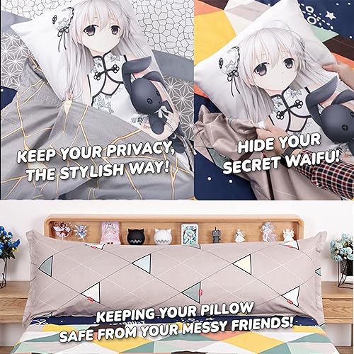 Miniatura 7 de Almohada corporal de alta calidad, funda de almohada de cuerpo suave, protección de viaje para abrazar, almohada animé para acurrucarse para