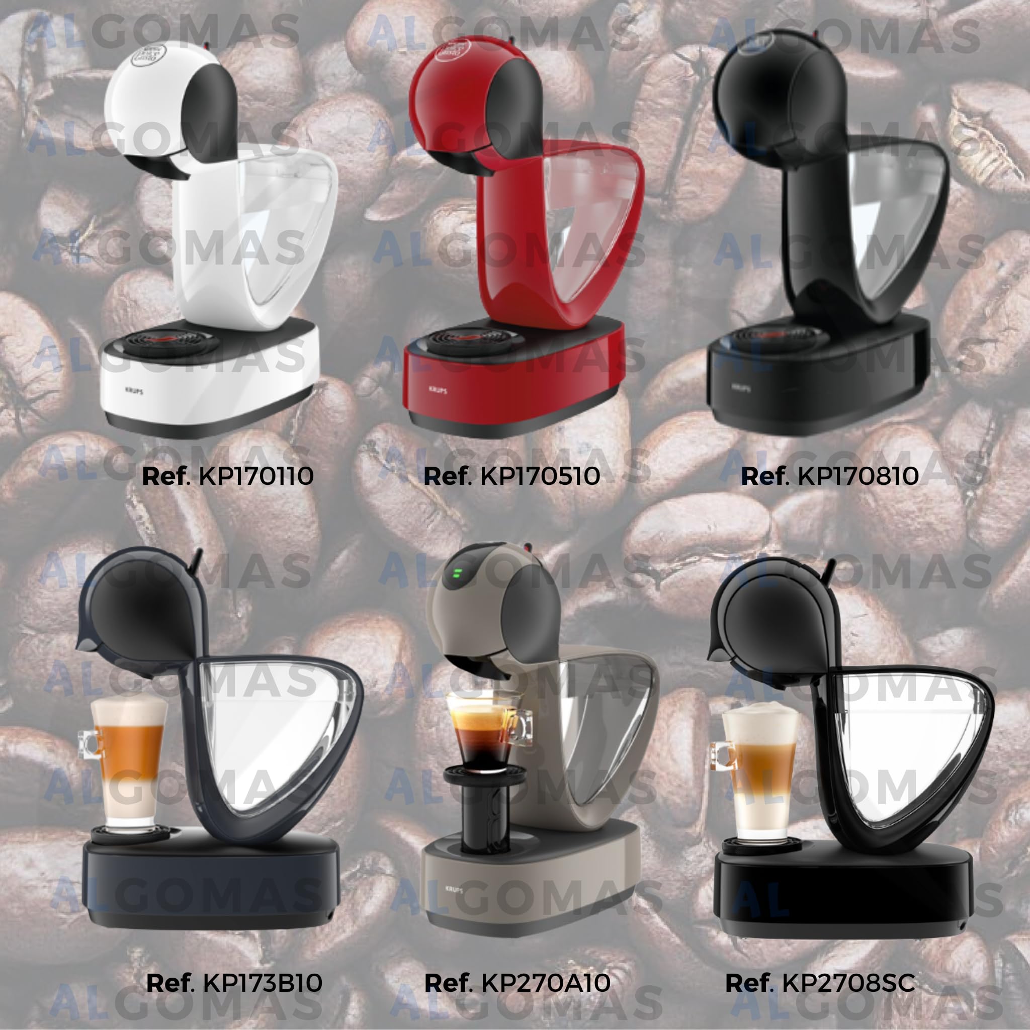 ALGOMAS® Soporte de Cápsulas MS-624560 | Repuesto Compatible con Nescafé Dolce Gusto Infinissima - Portacápsulas Negro para Cafeteras Krups y DeLonghi