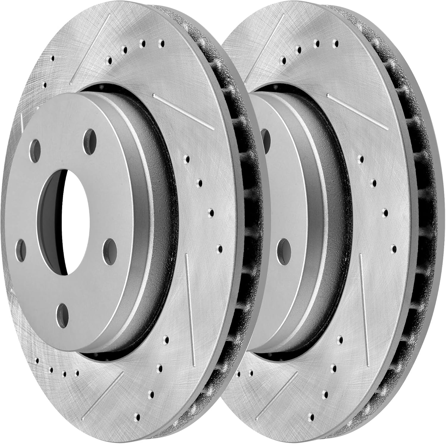 SCITOO Disc Brake Rotors Kits 53040 Front Vented Brake Rotors Fit For Jeep For Wrangler 2007-2018,For Jeep For Wrangler JK 2018