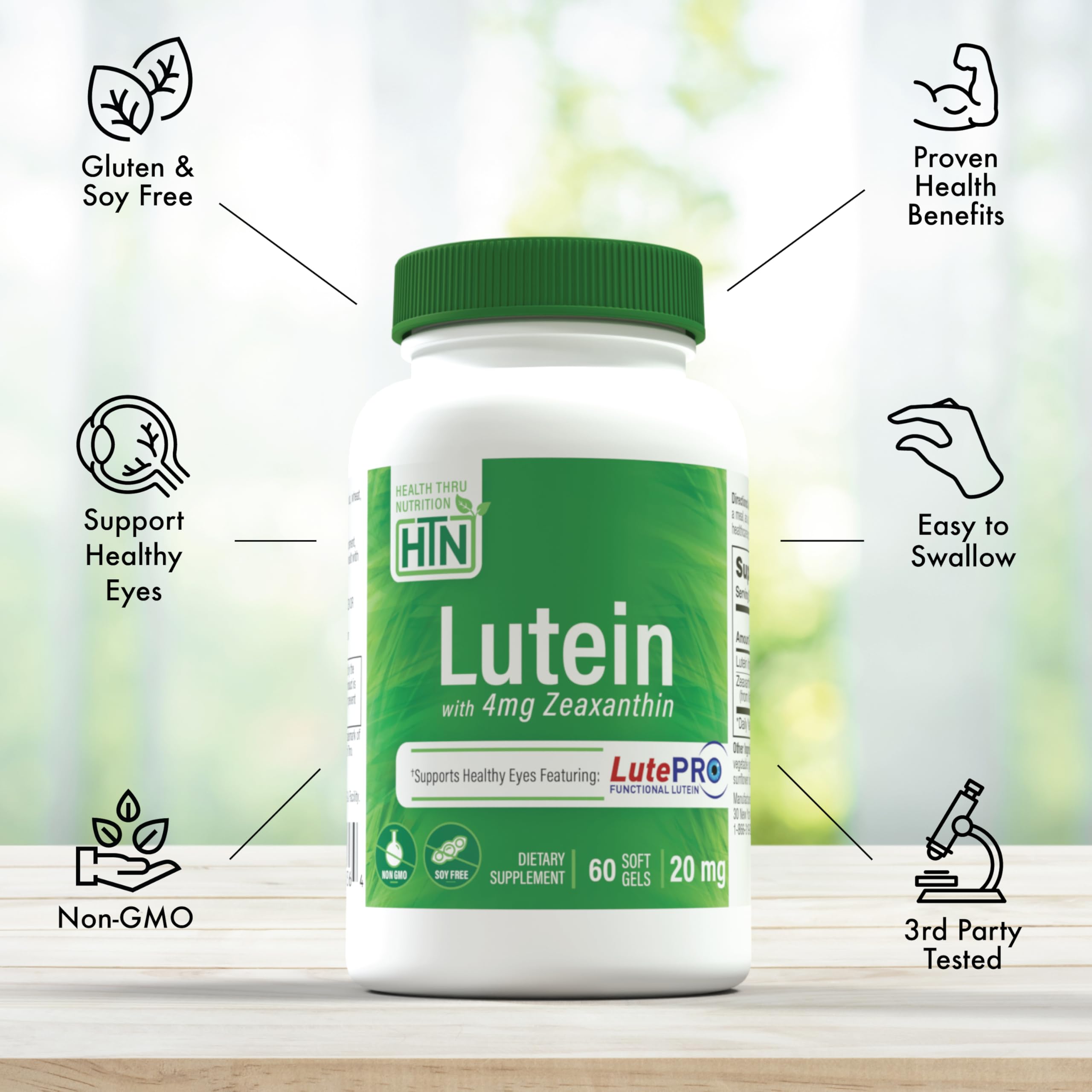 Amazon | Health Thru Nutrition ルテイン 20mg と