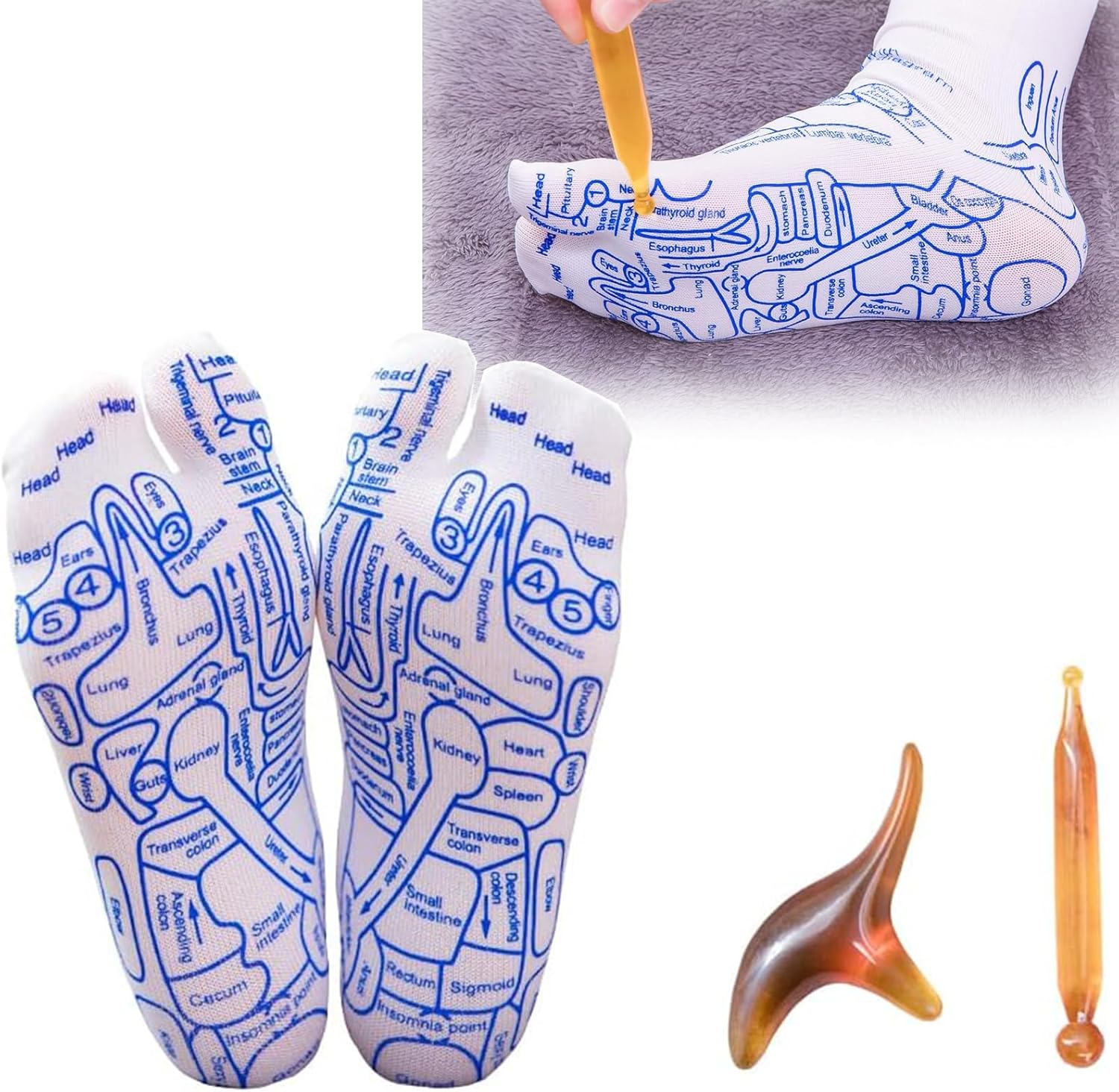 Acupressure Reflexology Socks with Trigger Point Massage