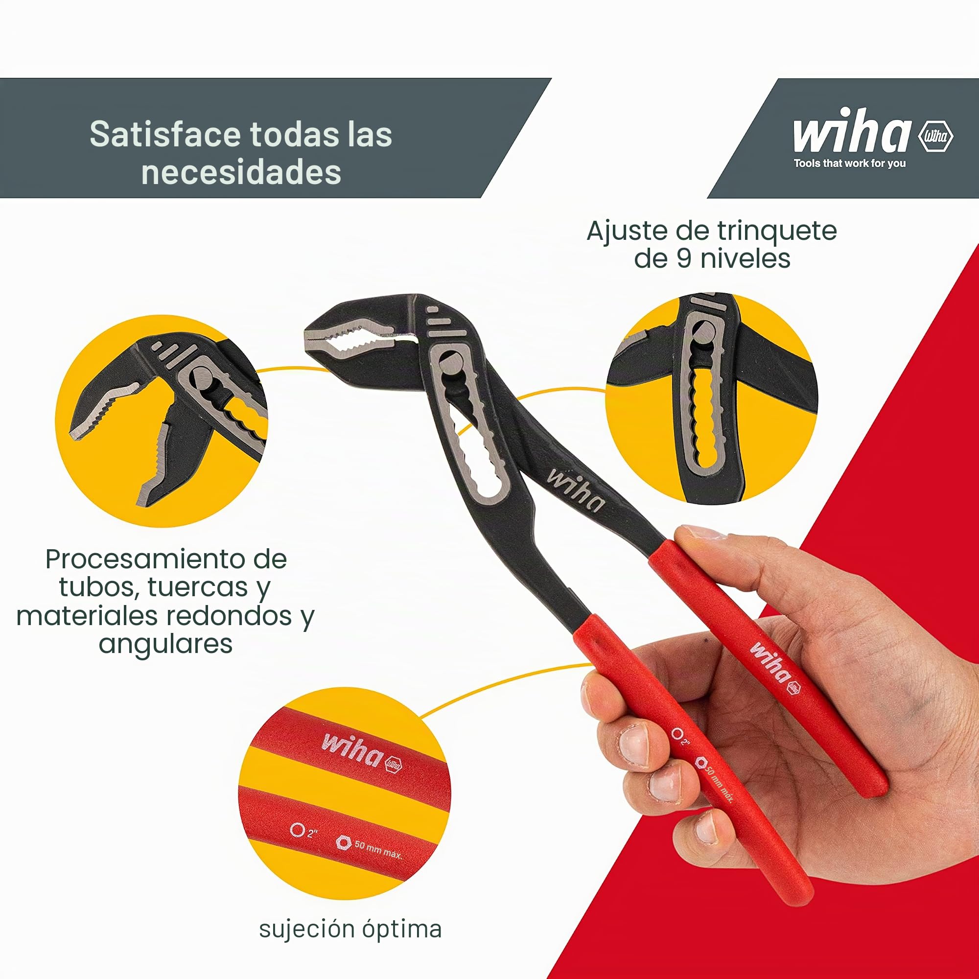 Wiha Alicates para fontanería Classic deslizados 250 mm (26761)
