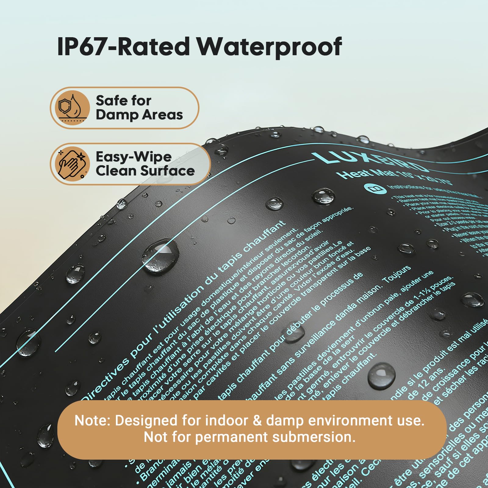 Luxbird Alfombrilla Térmica para Plantas 20W 6 Pack, Impermeable IP67 para Semillero, Propagador de Esquejes e Invernadero Interior, Cultivo Hidropónico, 52 x 25 cm
