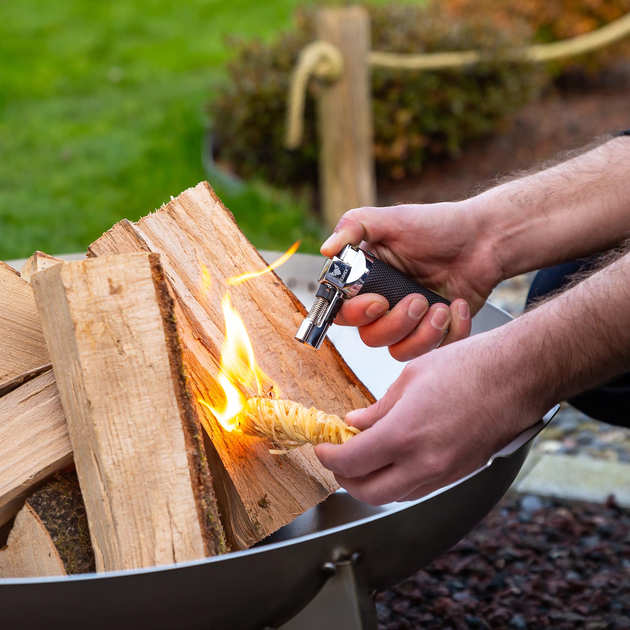 FENNEK Feuerschale 3 Pod | Große Feuerstelle aus massivem 2,0 mm Stahl rostend | Ø 65 cm | Für Garten, Terrasse und mehr | Made in Germany