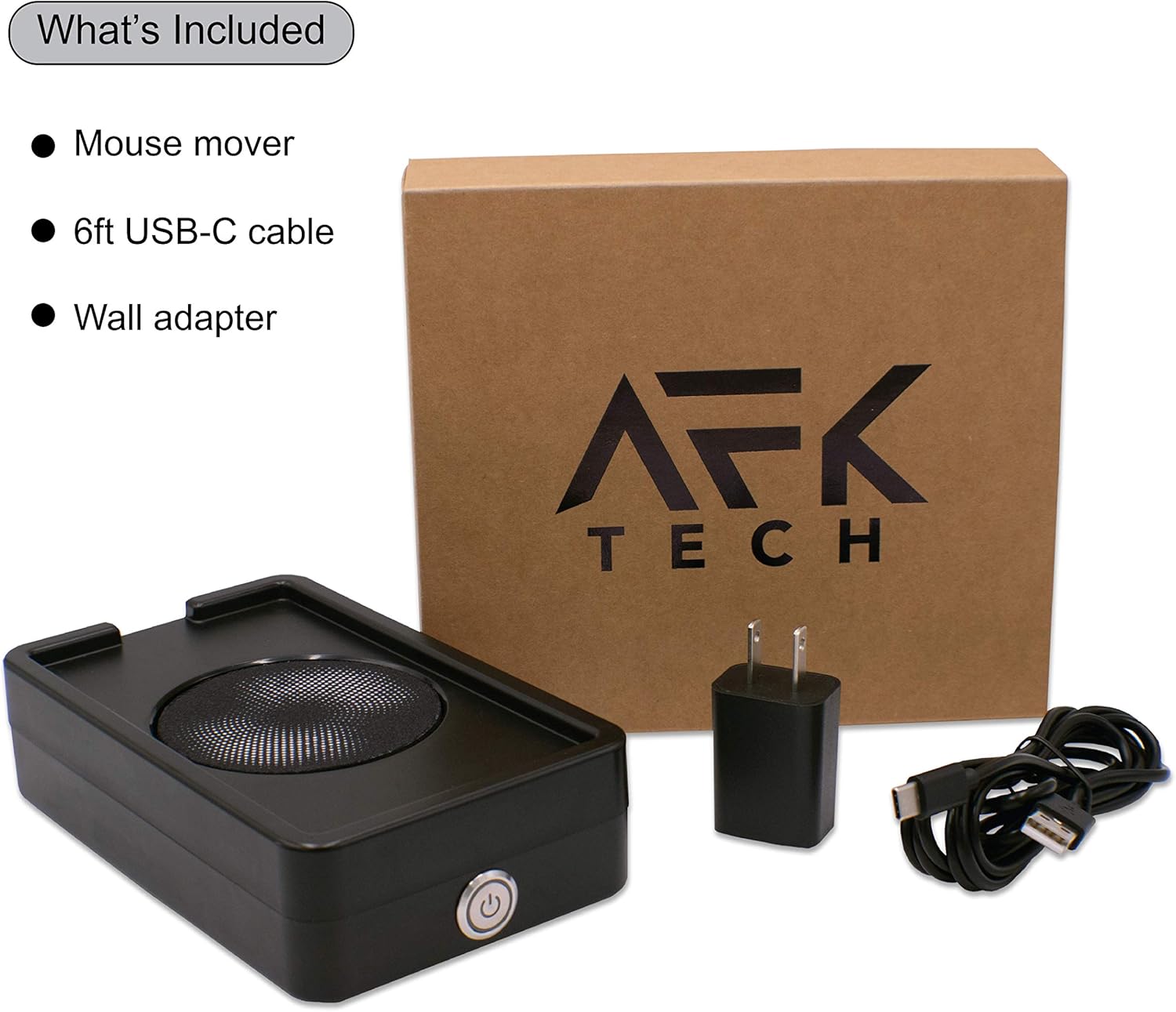 Undetectable Mouse Mover, LED Power Button, Random Realistic Movements, Quiet Operation, Designed and Assembled in The USA