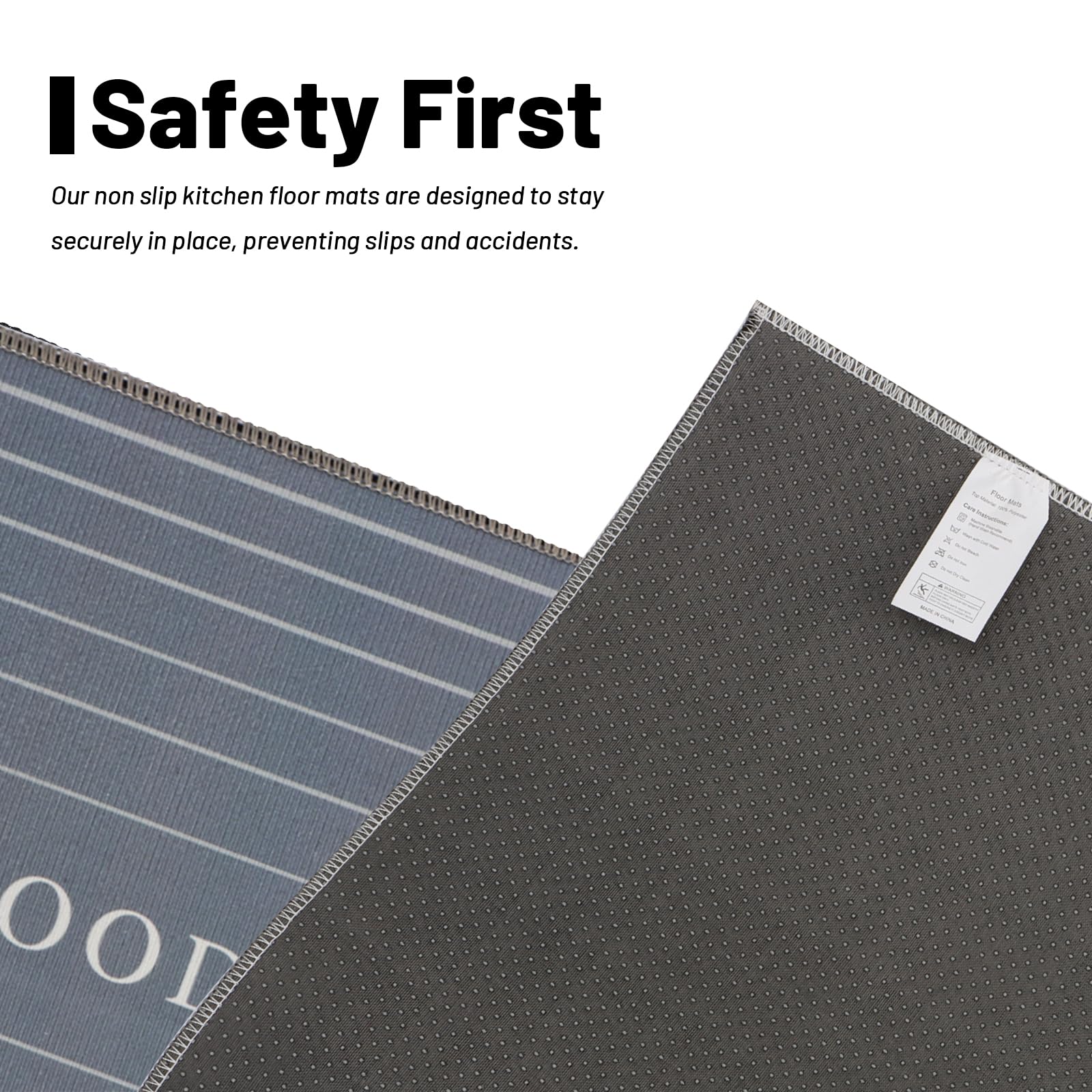 Tappetini Da Cucina Antiscivolo 7VSTOHS - Set 2 Pezzi, 40x60cm E 40x120cm, Lavabili