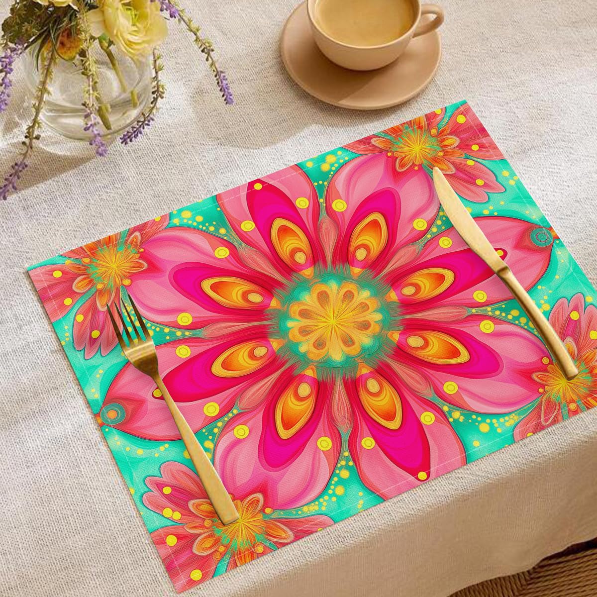 Sets de table lavables enfant anti-taches 45x30 cm pour repas sans stress