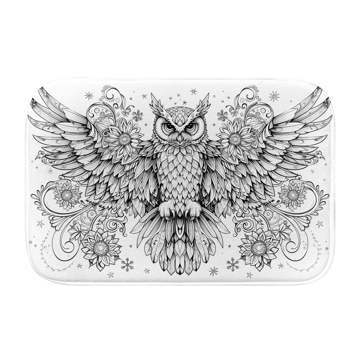 Tapis de bain en mousse à mémoire de forme Hibou 710 Générique taille L