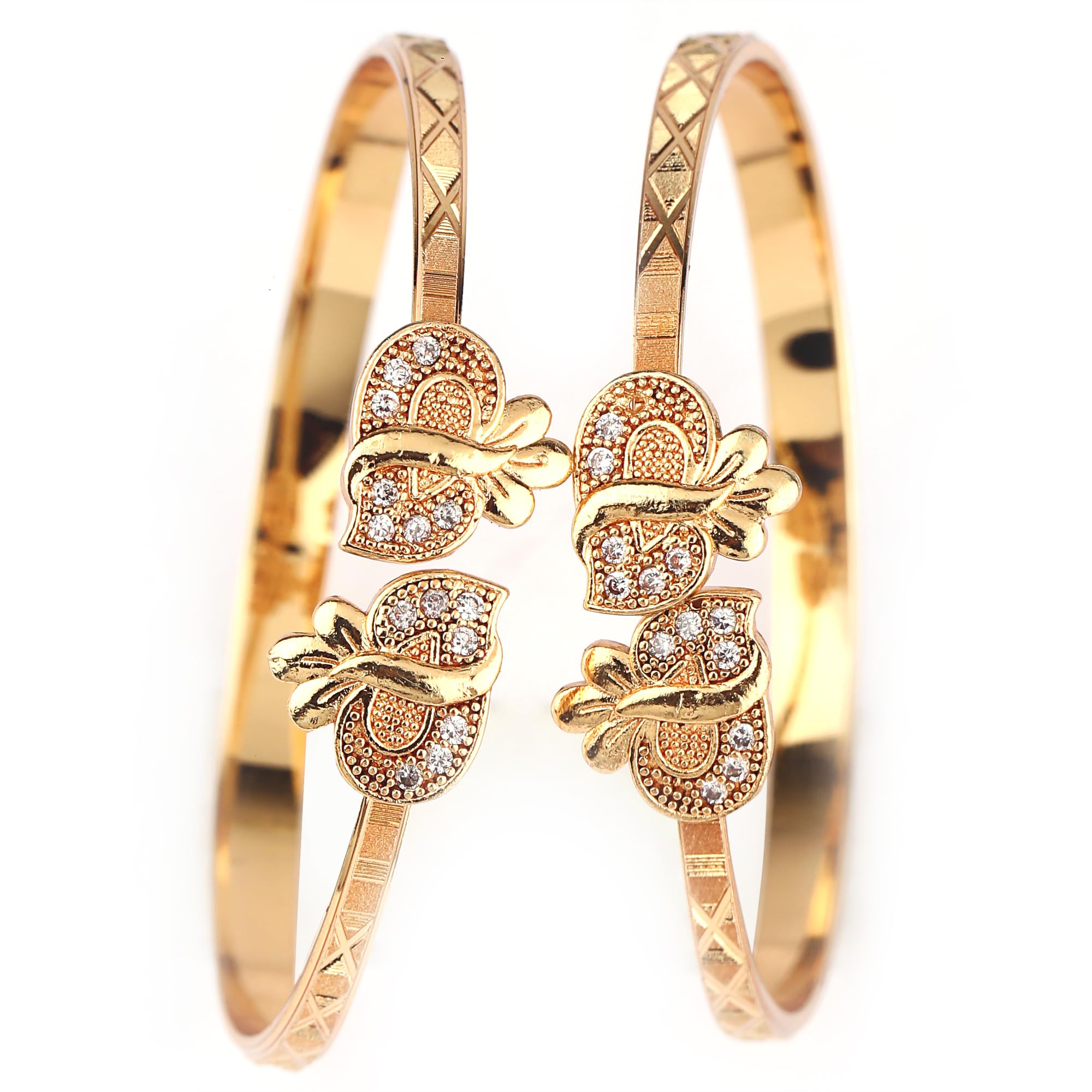 See full amazon price history chart for Shining Diva Fashion Set Of 2 Latest Traditional Design 18k Gold Plated Adjustable Bracelet Bangles for Women (Golden)(15258b) Shining Diva Fashion Set Of 2 Latest Traditional Design 18k Gold Plated Adjustable Bracelet Bangles for Women (Golden)(15258b) (B0CNXWFZ39) Amazon Price History, Amazon Price Tracker