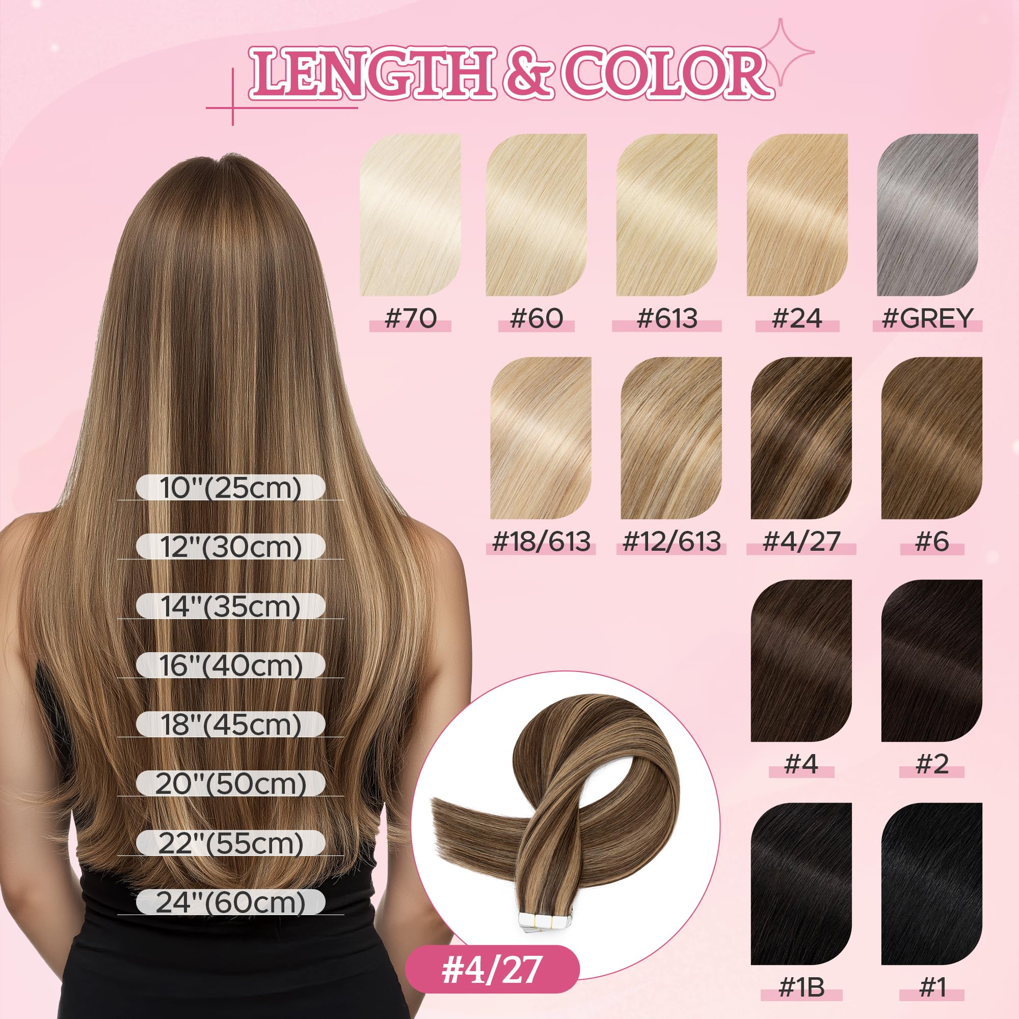 Remy Tape in Hair Extension 10pz 50cm #60 Biondo Platino Capelli Umani Biadesivo 15g