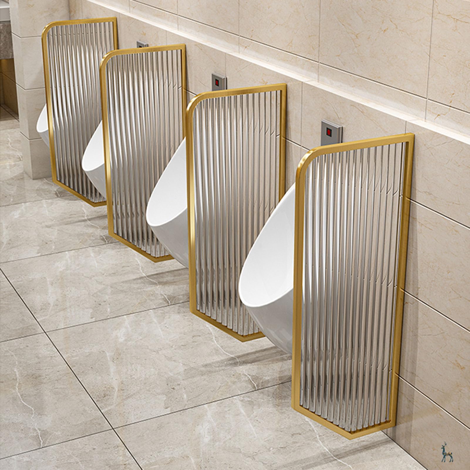 Pantalla de privacidad para orinal de hombre, de acero inoxidable, para baño, hotel y baño público en centros comerciales