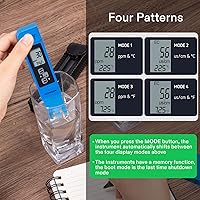 Vista 3 de VIVOSUN Combo de medidor de pH y TDS y podadora manual de jardinería de 6.5 pulgadas con cuchillas rectas de acero inoxidable, color naranja