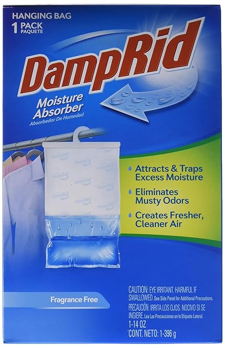 DampRid FG80FF Fragrance Free Hanging Moisture Absorber by DampRid