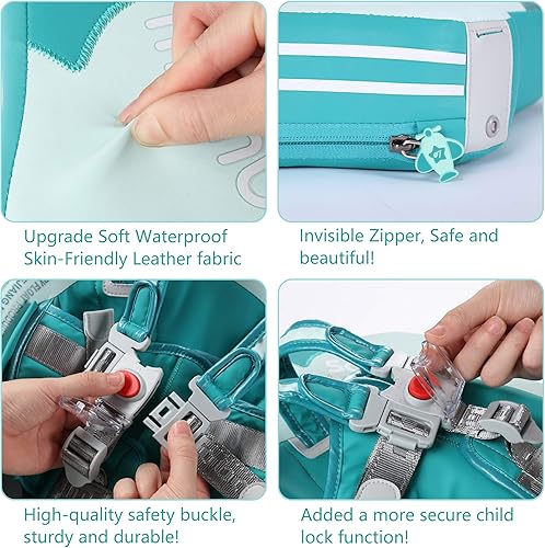 Miniatura 104 de HECCEI Chaleco salvavidas flotador Mamobaby mejorado para niños pequeños. Salvavidas para entrenamiento de natación Flotadores no inflables Con