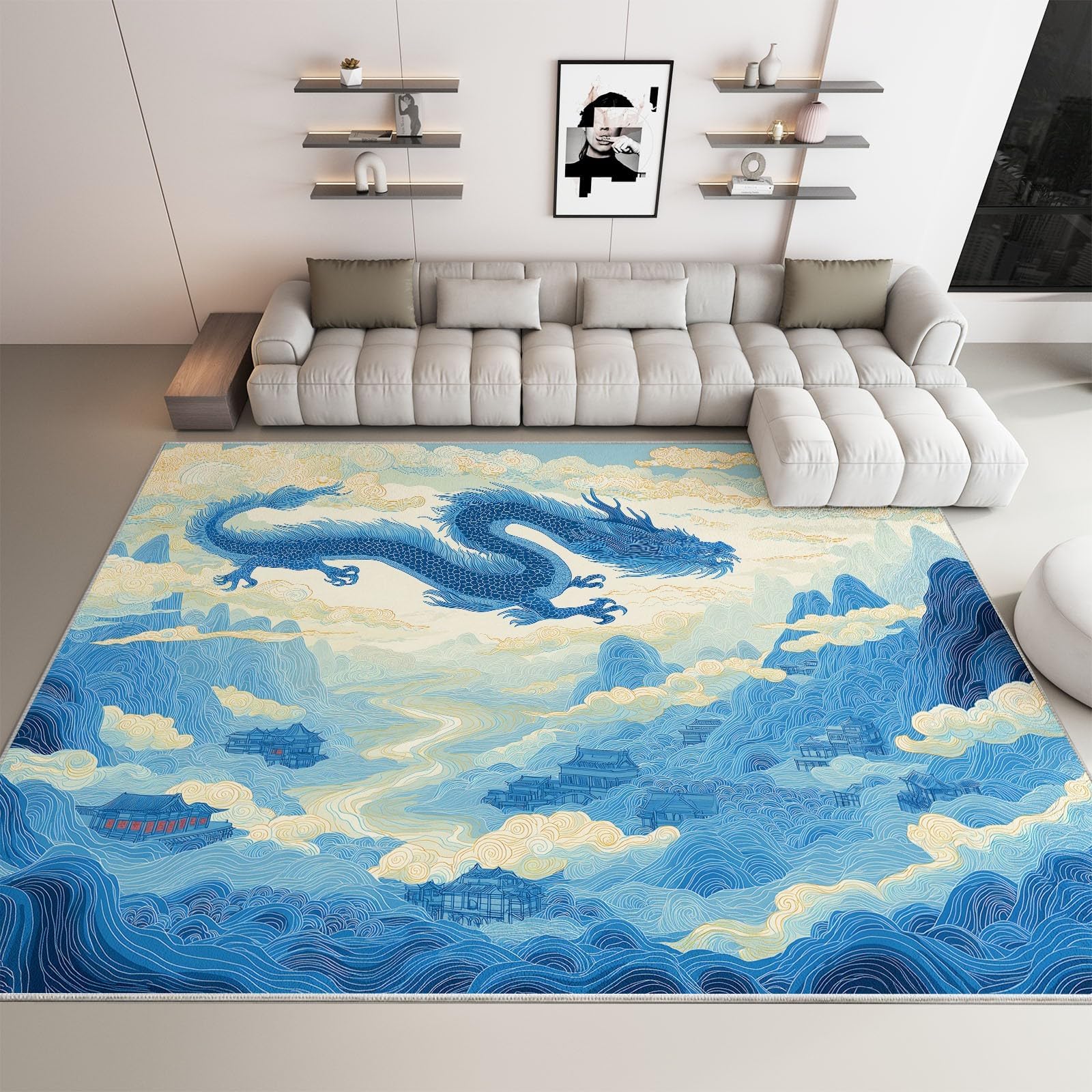 Tapis dragon lavable pour chambre fini les tapis sales qui glissent