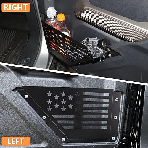 Miniatura 3 de RERPRO Bolsillos de almacenamiento para puerta delantera para Ford Bronco 2021 2022 2023 2024 24 accesorios de puerta lateral, caja organizadora de