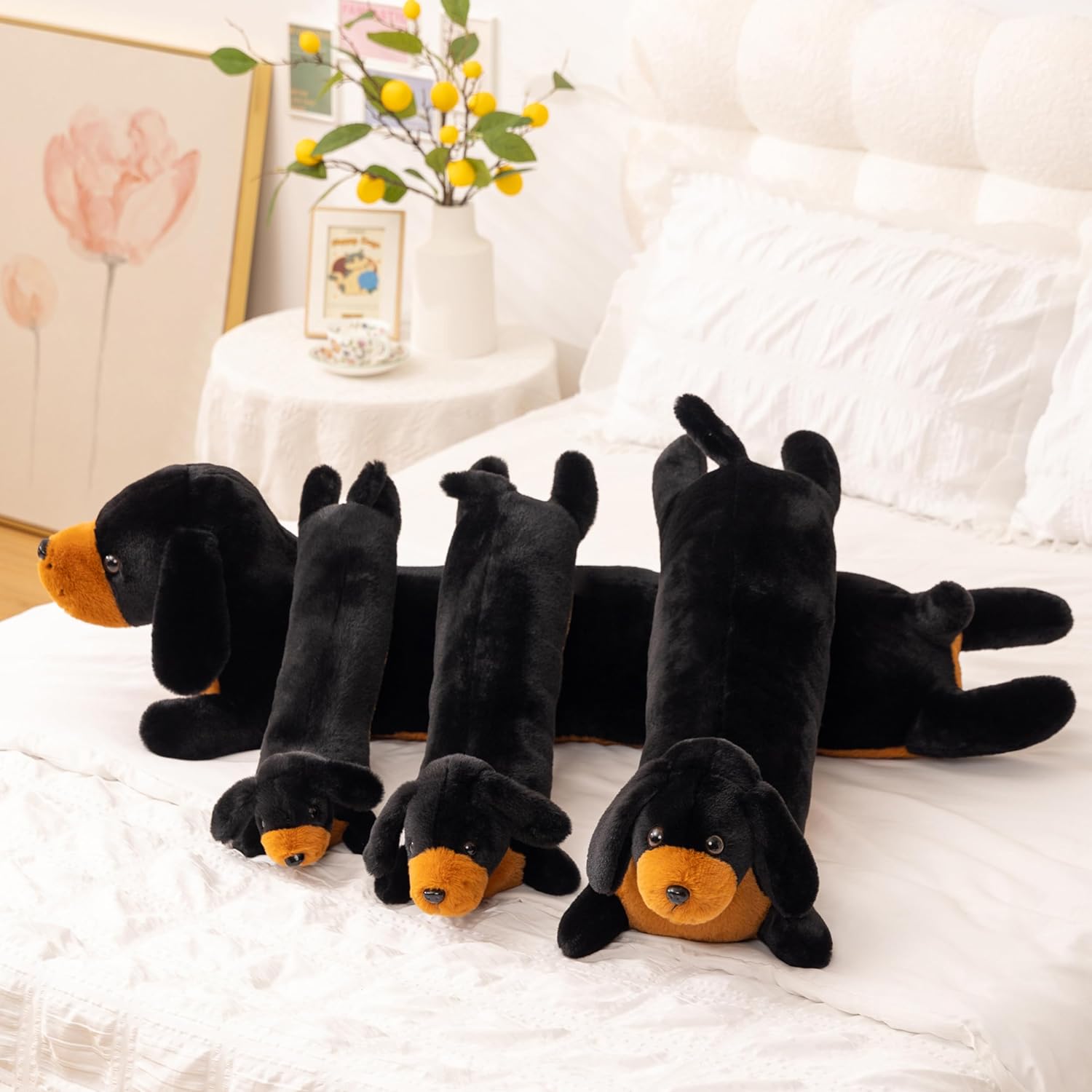 BABOLI Cuddly Dachshund Stuffed Animals Extremely Soft Plush Wiener Dog Pillow Super Cute Doxie Plushie Versatile Gifts for Birthday or Room Decor 20 Inches (S) - Image 9