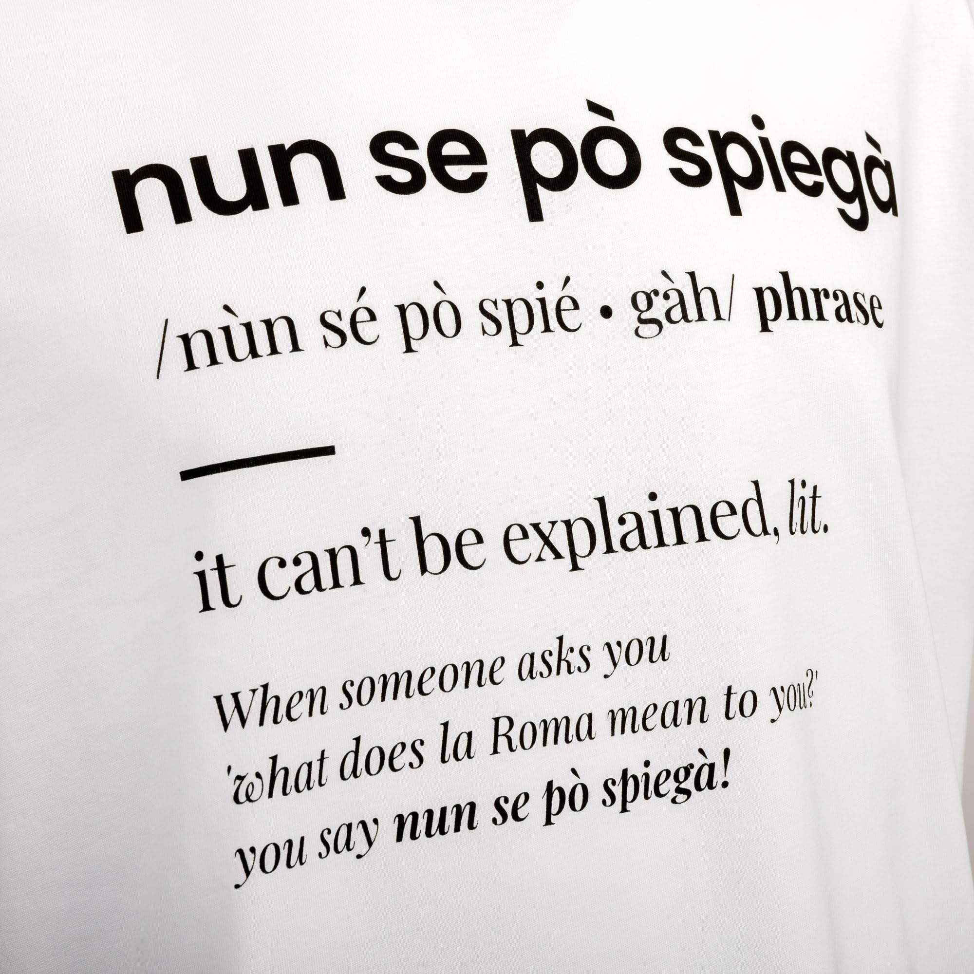 AS Roma T-Shirt Nun Se Po Spiega T-Shirt Unisex - Adulto (Pacco da 1)
