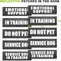 Vista 7 de WINSEE - Arnés tipo chaleco para perro de servicio para perro grande, chaleco táctico MOLLE con 10 parches para mascotas, arnés resistente sin