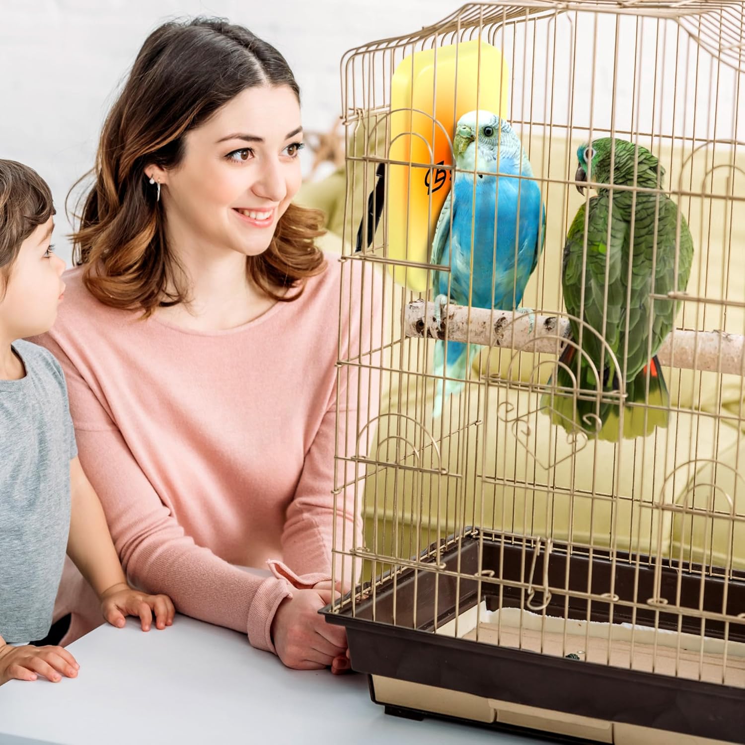 Chauffage Pour Cage à Oiseaux Avec Thermostat - Pour Perruches, Poules, Reptiles - 1,5 M De Câble - Hiver