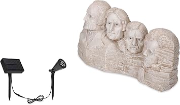 Presidents Statue with Solar Spotlight, Mt. Rushmore with High-Power Solar Spotlight